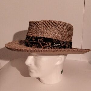 Panama Jack 100% Natural Straw Gambler Unisex L/XL Hat